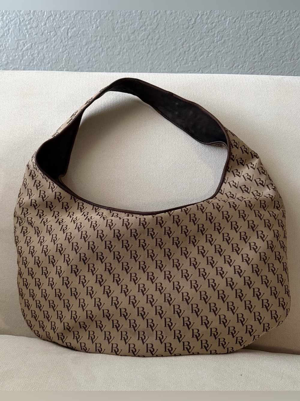 Bottega Veneta Intrecciato Campana Hobo Canvas Shoulder Bag